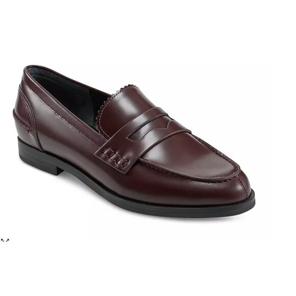 $150 Marc Fisher Women's Size 10M Dark Red Milton Slip On Loafer Flats - Picture 1 of 10